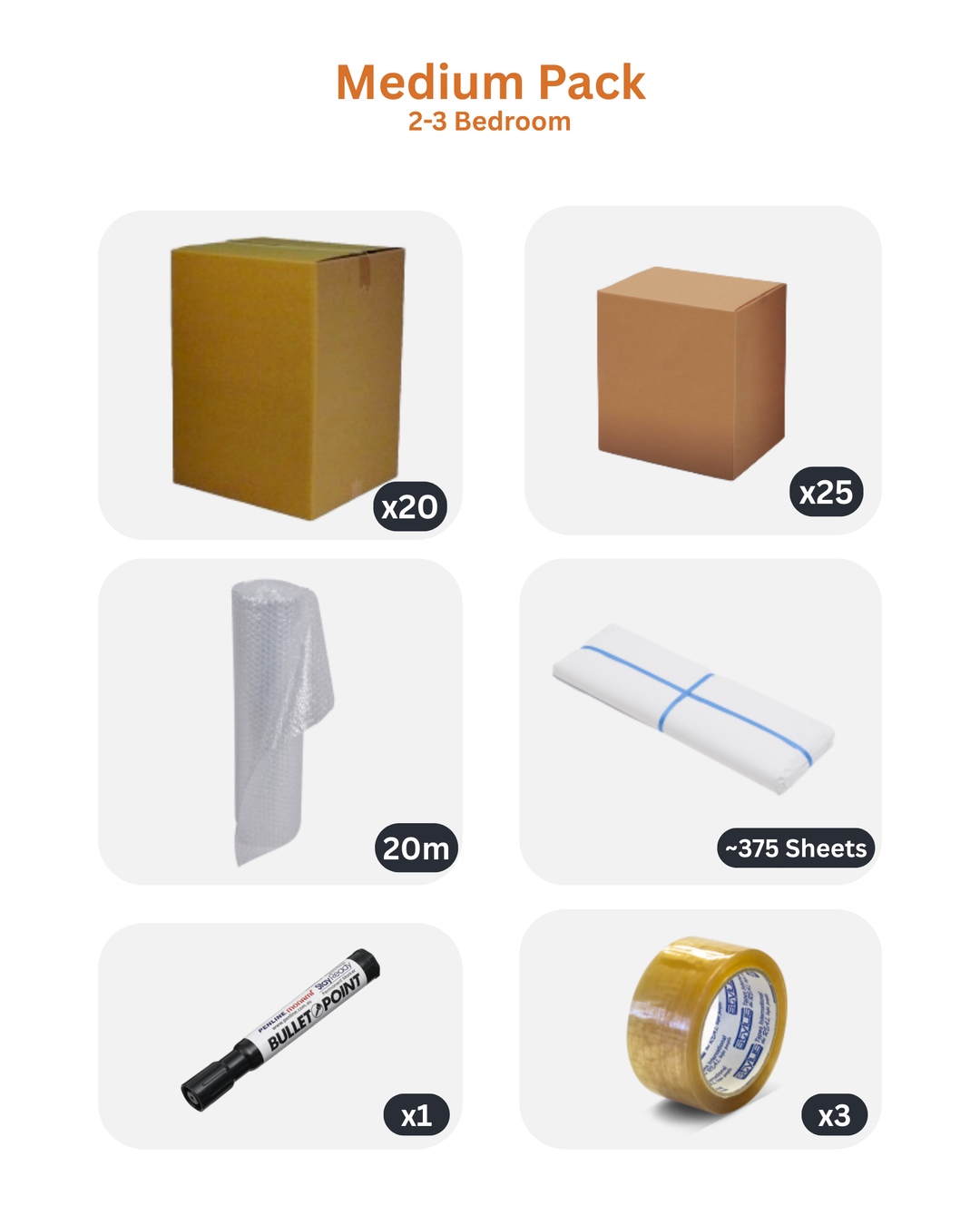 Medium Moving Pack | 2-3 Bedroom