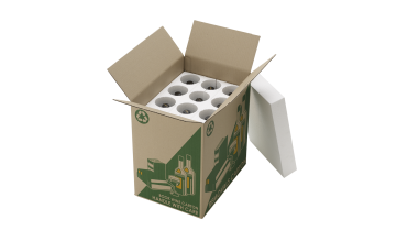 High Quality 12 Bottle Polystyrene Wine Insert for Book Wine Carton MoveinBoxes